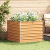 vidaXL Garden Raised Bed 100x100x77 cm Galvanized Steel Silver