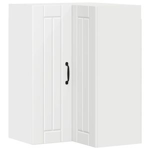 vidaXL Wall Corner Cabinet LUCCA White 57 x 57 x 80 cm Engineered Wood