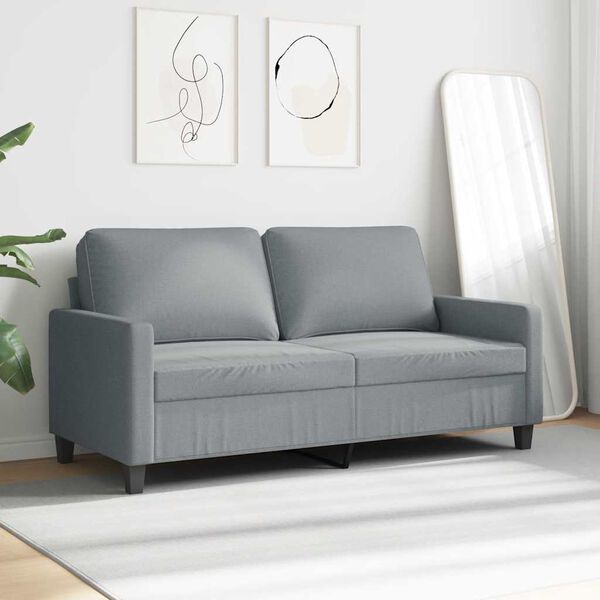 vidaXL 2-Seater Sofa Light Grey 140 cm Fabric