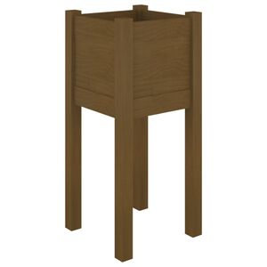 vidaXL Planter | Honey brown | Solid pinewood | Medium | Durable | Planter