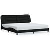 vidaXL Bed Frame without Mattress "Hvar" Black 180x200 cm King Fabric
