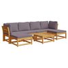 vidaXL 7 Piece Garden Lounge Set with Cushions Solid Wood Acacia