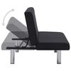 vidaXL Sofa Bed Black Polyester