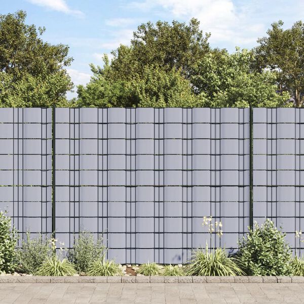 vidaXL Garden Privacy Screen PVC 70x0.19 m Light Grey