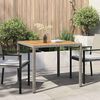 vidaXL Garden Dining Table Grey 90 x 90 x 75 cm Poly Rattan