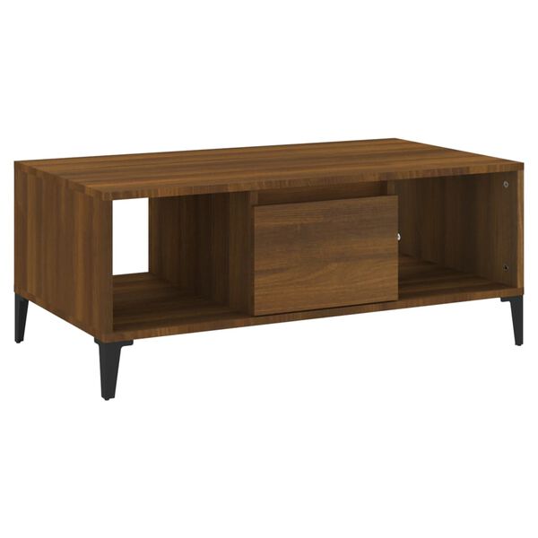 vidaXL Coffee Table Brown Oak 90x50x36.5 cm Engineered Wood