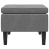 vidaXL Stool with Wooden Legs Dark Grey Velvet