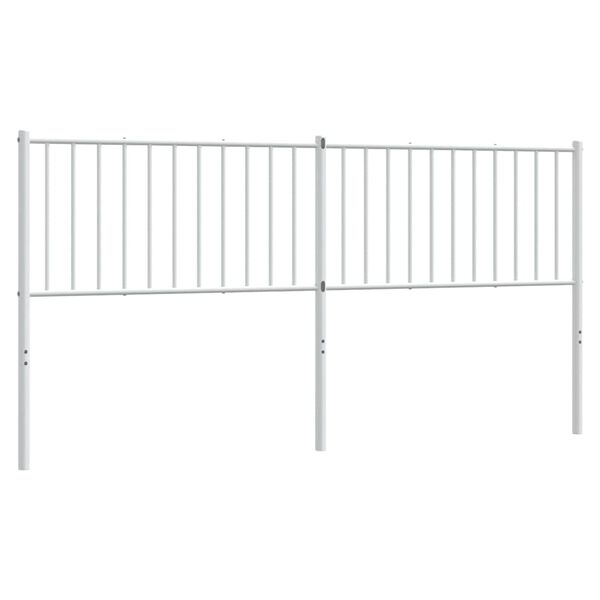 vidaXL Metal Replace Headboard White 180 cm