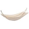 vidaXL Hammock | Cream | 55% Cotton, 45% Polyester | Large | Portable | Hammock