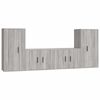 vidaXL 4 Piece TV Cabinet Set Grey Sonoma Engineered Wood
