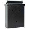 vidaXL Wall Mounted Mailbox Black 29 x 13 x 41 cm Cast Aluminum