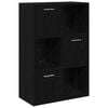 vidaXL Storage Cabinet Balck 60x29,5x90 cm Engineered Wood