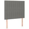 vidaXL Headboard Dark Grey 100x5x118/128 cm Fabric