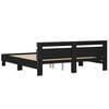 vidaXL Bed Frame with LED without Mattress Black 180x200 cm Super King