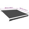 vidaXL Awning Top Sunshade Canvas Anthracite 4x3 m