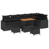 vidaXL Garden Sofa Set 11 pcs 7-Seater Black Poly Rattan