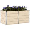 vidaXL Planter Ivory 160 x 80 x 75 cm Steel