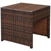 vidaXL 10 Piece Garden Lounge Set with Cushions Poly Rattan Brown