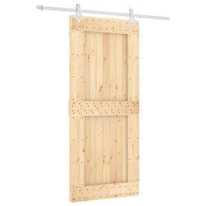 vidaXL Sliding Door 90 x 210 cm Solid Pine Wood (Untreated)