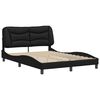 vidaXL Bed Frame without Mattress "Hvar" Black 137x190 cm Double Faux Leather