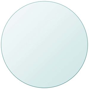 vidaXL Table Top Tempered Glass Round 700 mm