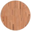 vidaXL Table Top &Oslash;60x2.5 cm Round Solid Wood Beech