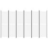 vidaXL 6-Panel Room Divider White 300x180 cm Fabric