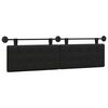 vidaXL Hanging Headboard Black Faux Leather