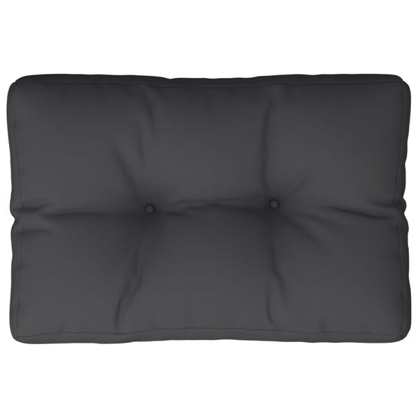 vidaXL Pallet Cushion Black 50x40x12 cm Fabric