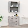 vidaXL Wall Cabinet Grey Sonoma 80x33x80 cm Engineered Wood