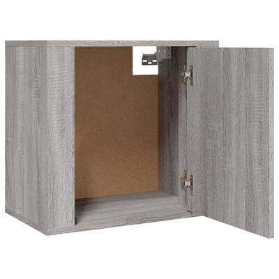 vidaXL Wall-mounted Bedside Cabinet Grey Sonoma 50x30x47 cm