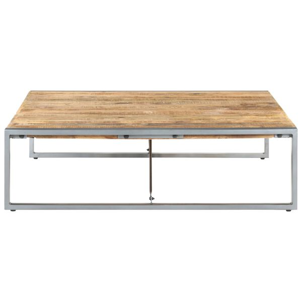 vidaXL Coffee Table 140x140x40 cm Rough Mango Wood