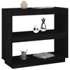 vidaXL Book Cabinet Black 80x35x71 cm Solid Pinewood