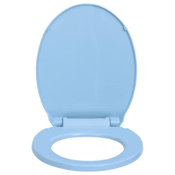 vidaXL Soft-Close Toilet Seat Blue Oval
