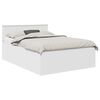 vidaXL Bed Frame with Headboard White 150 x 200 cm Engineered Wood