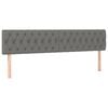 vidaXL LED Headboard Dark Grey 200 cm Fabric