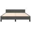 vidaXL Bed Frame without Mattress Dark Grey 137x187 cm Double Velvet