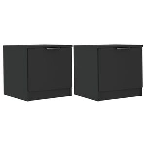 vidaXL Bedside Cabinets 2 pcs Black 40x39x40 cm