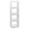 vidaXL Book Cabinet | High gloss white | Engineered wood | Medium | Book Cabinet