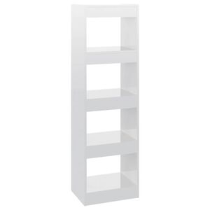 vidaXL Book Cabinet | High gloss white | Engineered wood | Medium | Book Cabinet