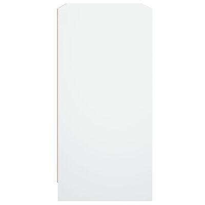 vidaXL Side Cabinet with Glass Doors White 68x37x75.5 cm