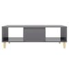 vidaXL Coffee Table High Gloss Grey 103.5x60x35 cm Engineered Wood
