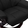vidaXL Massage Reclining Chair Black Faux Leather and Bentwood