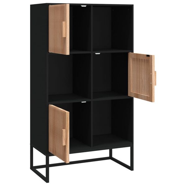 vidaXL Highboard Black 70x35x125 cm Engineered Wood