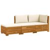 vidaXL 3 pcs Outdoor Sofa Set Solid Acacia Wood Brown