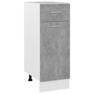 vidaXL Drawer Bottom Cabinet | Concrete grey | Engineered wood | 30x46x81.5 cm