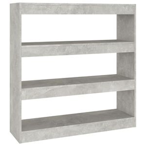vidaXL Book Cabinet | Concrete Grey | Engineered Wood | Medium | Book Cabinet