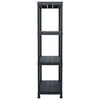 vidaXL Storage Shelf Racks 5 pcs Black 60x30x138 cm Plastic