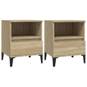 vidaXL Bedside Cabinets 2 pcs Sonoma Oak 40x35x50 cm