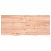 vidaXL Table Top Light Brown 120x50x(2-4) cm Treated Solid Wood Oak